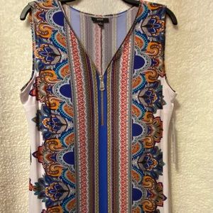 Summer knee length sleeveless dress